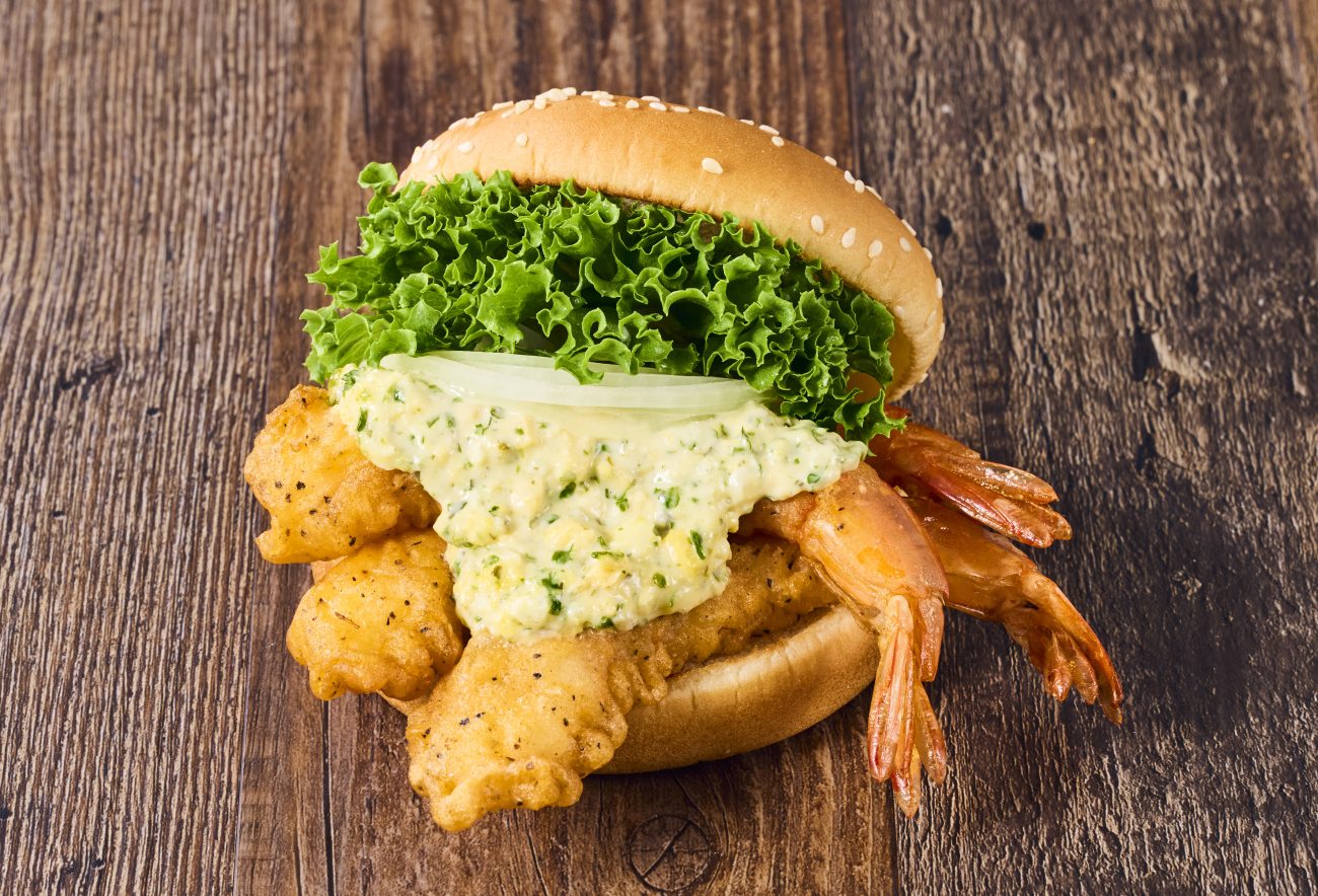 フレッシュネスバーガー「神の海老バーガー 柚子胡椒シュリンプ」