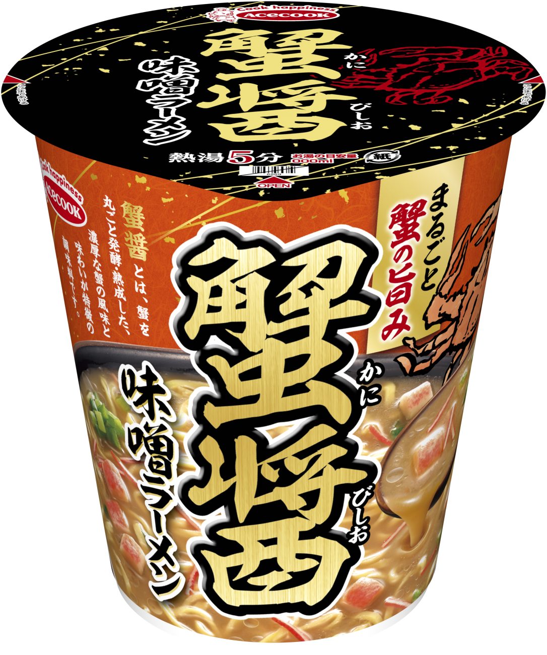 エースコック「まるごと蟹の旨み 蟹醤味噌ラーメン」