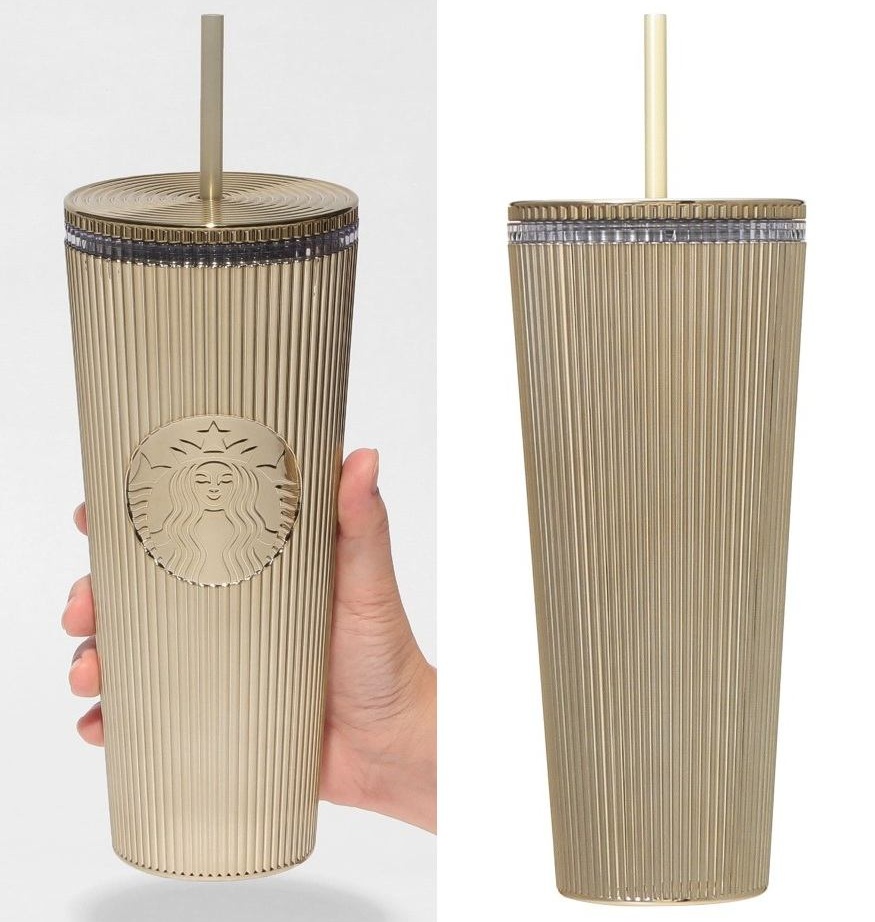 ロゴコールドカップタンブラーシャンパンゴールド710ml