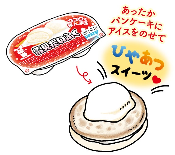 「雪見だいふくみたいなパンケーキ」のおすすめアレンジ