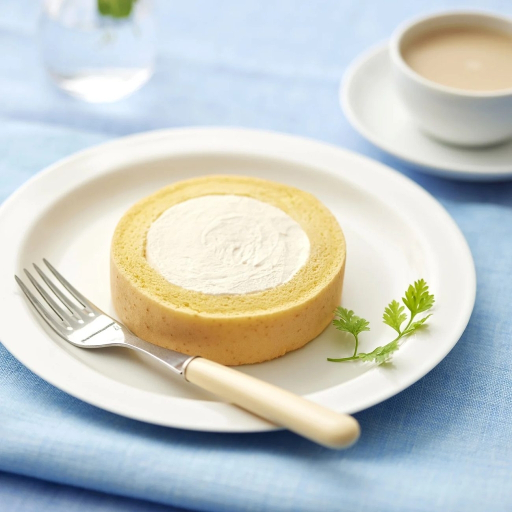 テーブルマーク「ふんわりロールケーキ豆乳クリーム仕立て」