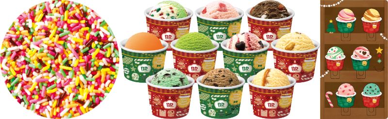 サーティワン カラースプレー・アイス10個・ピックをセットに