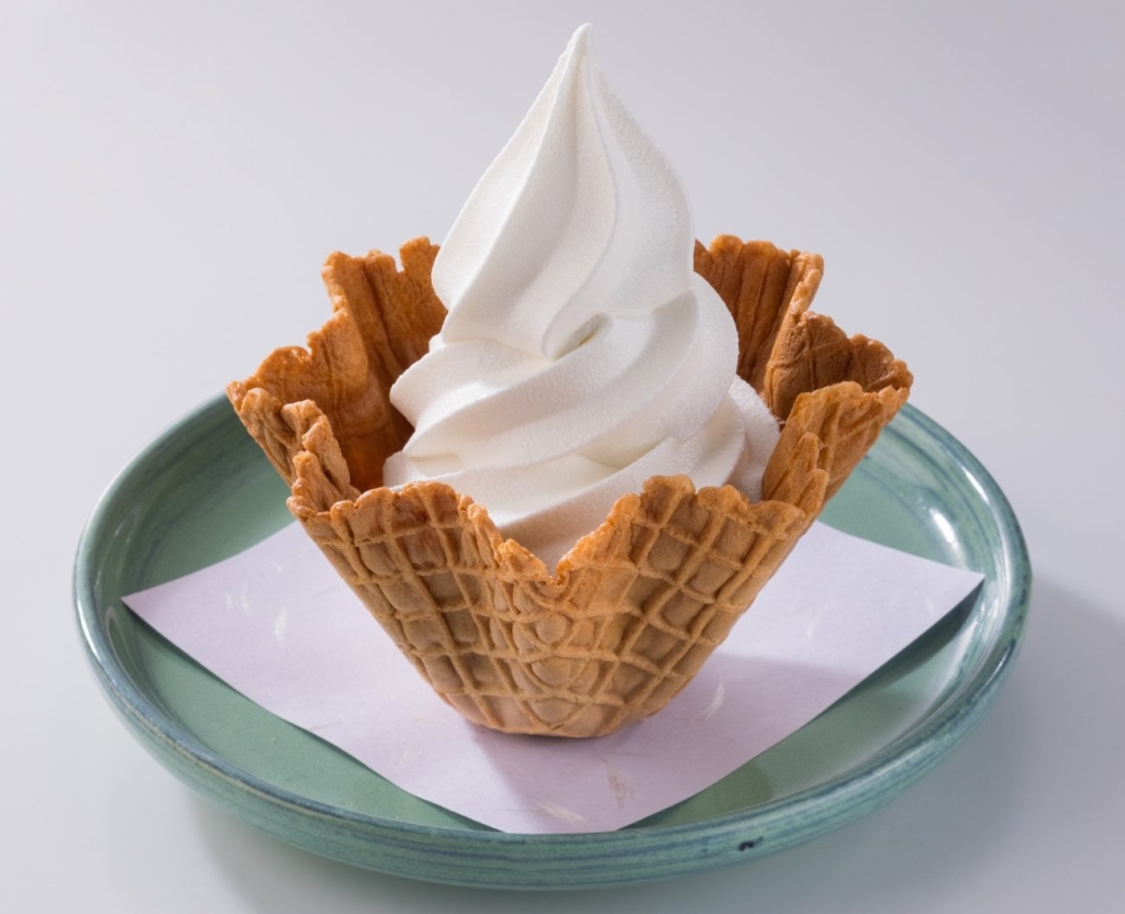 メニュー引換券の対象商品「北海道牛乳ソフト」