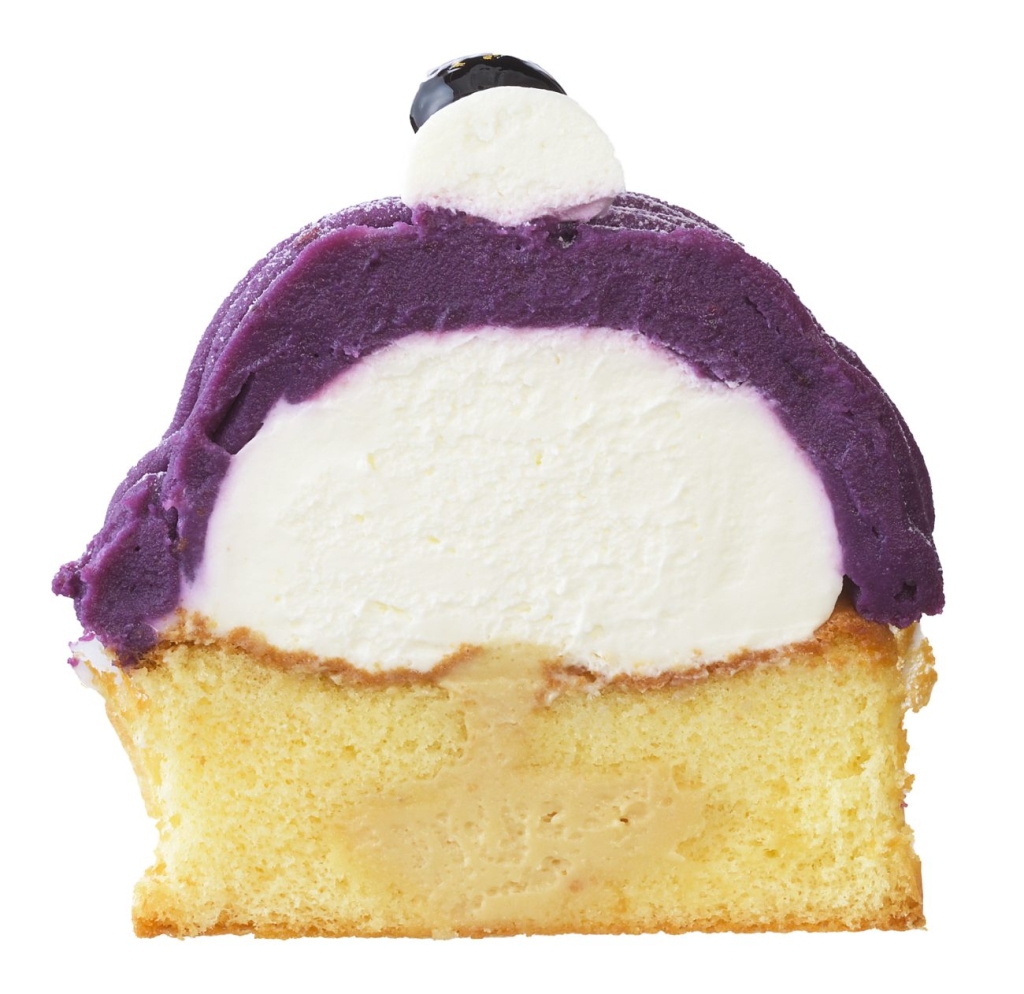 銀座コージーコーナー「沖縄県産紅芋のモンブラン」断面