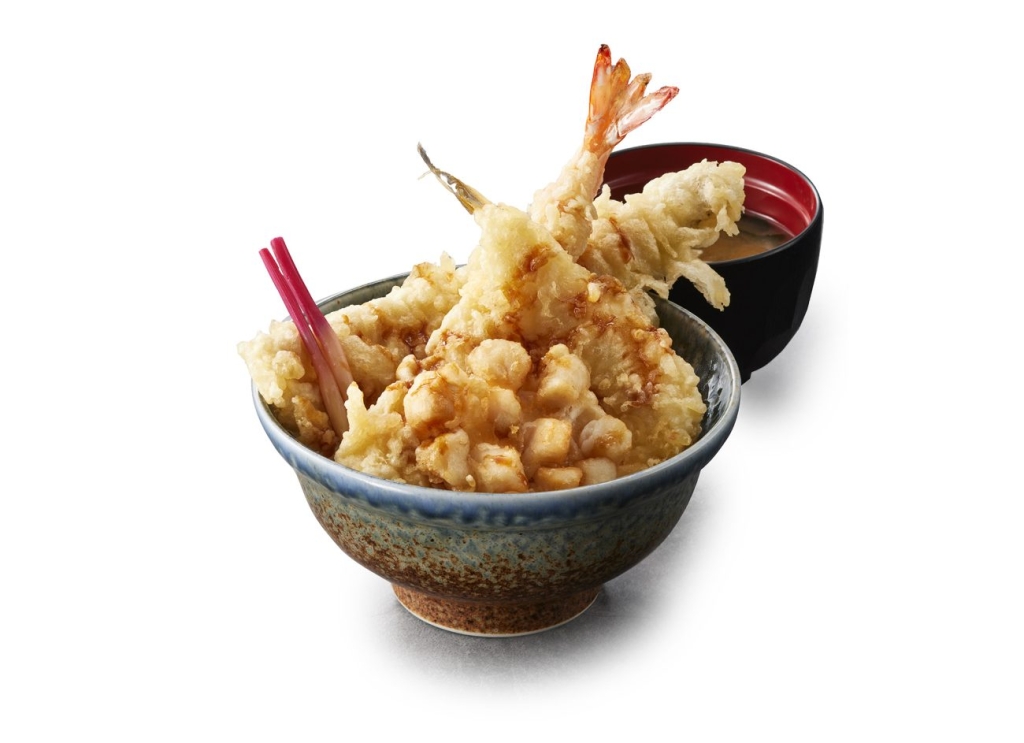 蟹とふぐの冬天丼