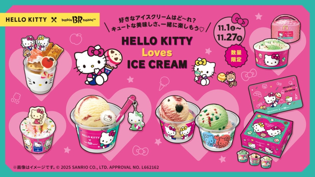 「HELLO KITTY Loves ICE CREAM」