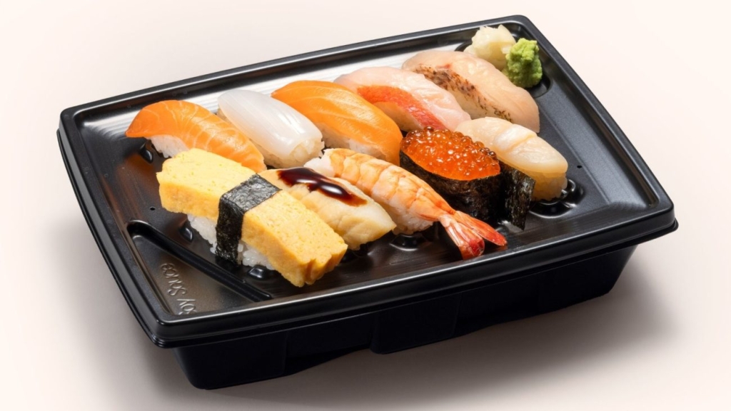 5.18分で解凍。握りたてのような寿司の完成。