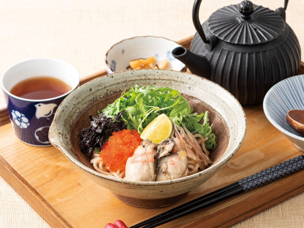 「瀬戸内産牡蠣とたらこのお出汁スパゲティ」