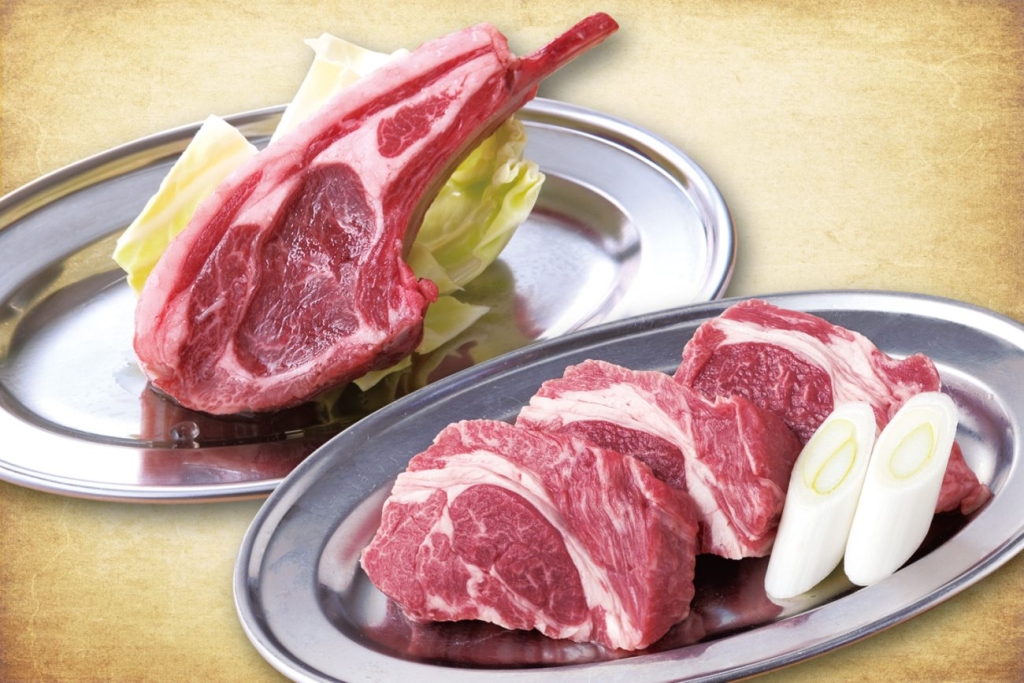 生ラム「特上肩ロース」と「ラムチョップ」
