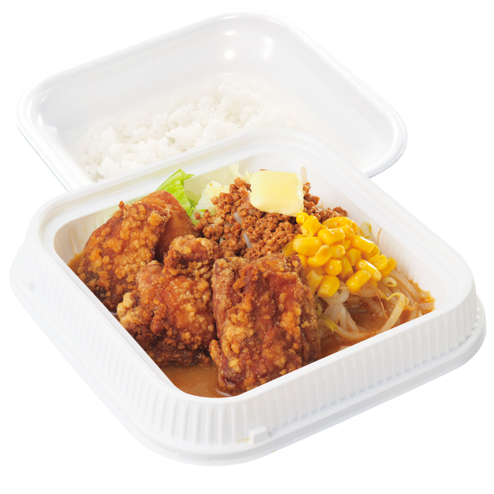 にんにく味噌からあげの味噌バター盛り弁当