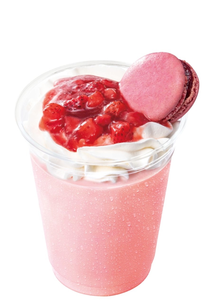 ~ベリーマカロン付き~ごろっと苺パフェシェーキ