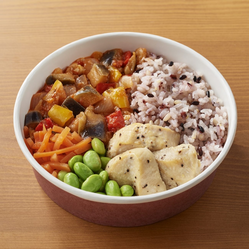 「ラタトゥイユとペッパーチキン」