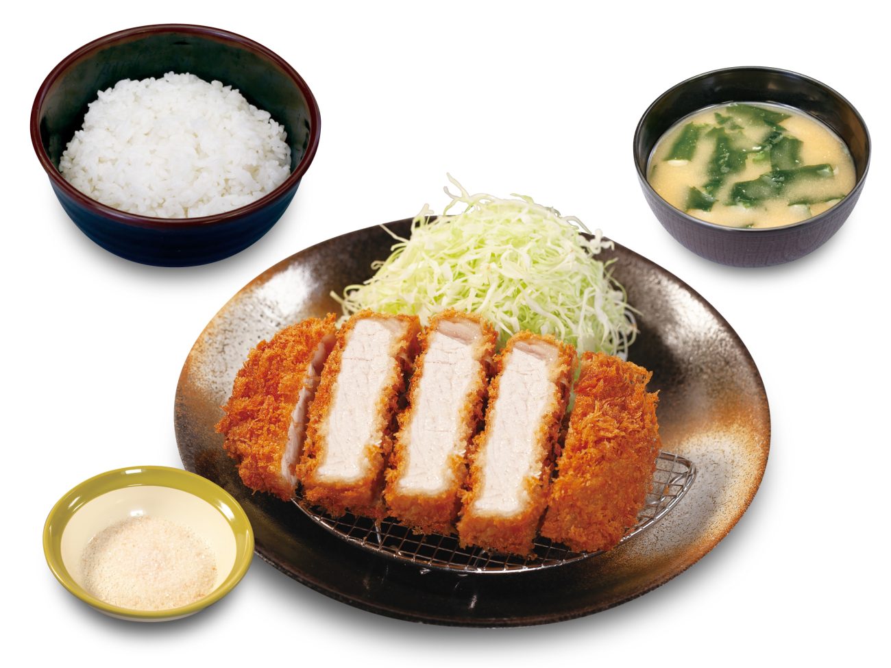 「国産雪国育ち厚切りロースかつ定食」