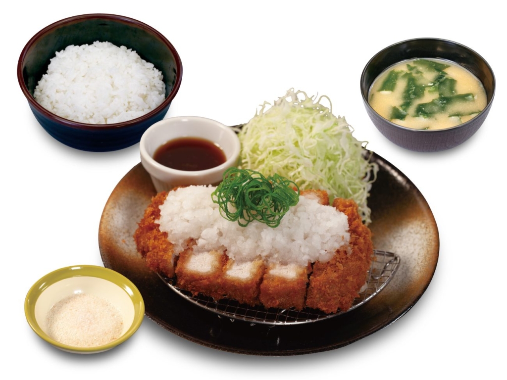 「国産雪国育ち鬼おろし厚切りロースかつ定食」