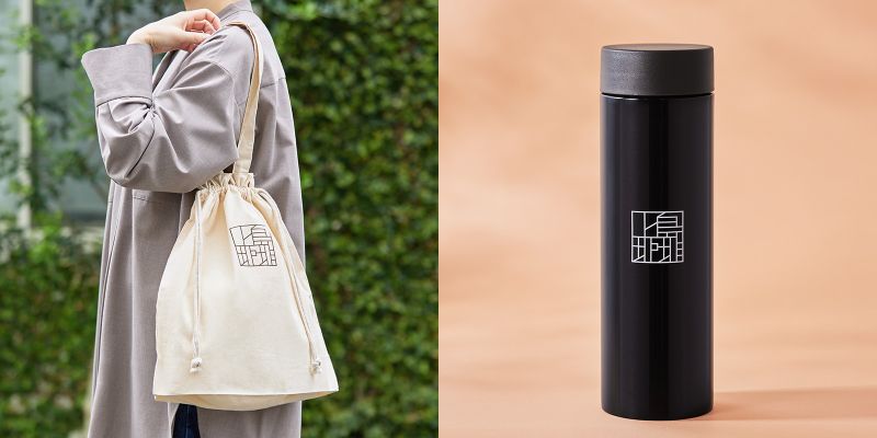 上島珈琲店福袋 巾着トート&オリジナルロゴ入り真空ボトル