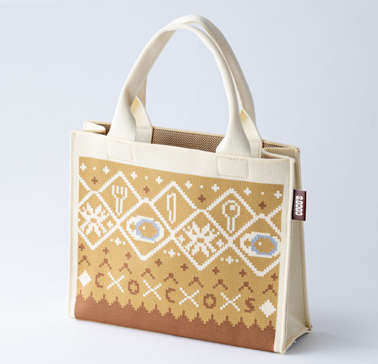 包み焼きハンバーグ柄ニットバッグ