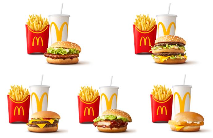 ひるまック「てりやきマックバーガー」「ビッグマック」「ダブルチーズバーガー」「てりやきチキンフィレオ」「フィレオフィッシュ」