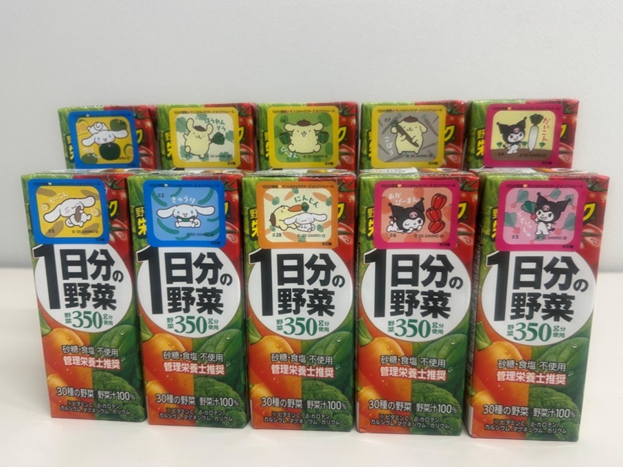 「1日分の野菜」ブランドがサンリオキャラクターとコラボ