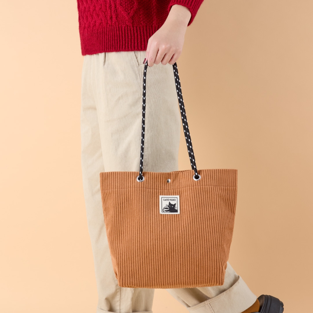 冬の黒ねこハッピーバッグ2026「黒ねこコーデュロイバッグ」