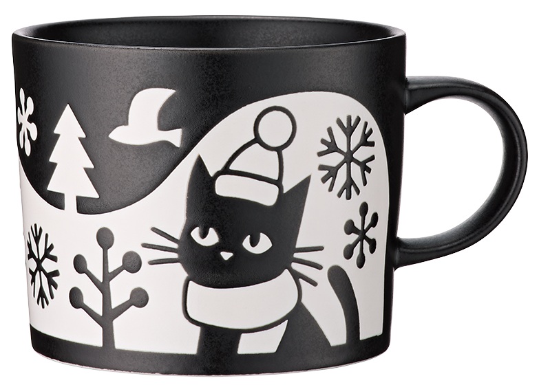 冬の黒ねこハッピーバッグ2026「美濃焼 黒ねこマグカップ」