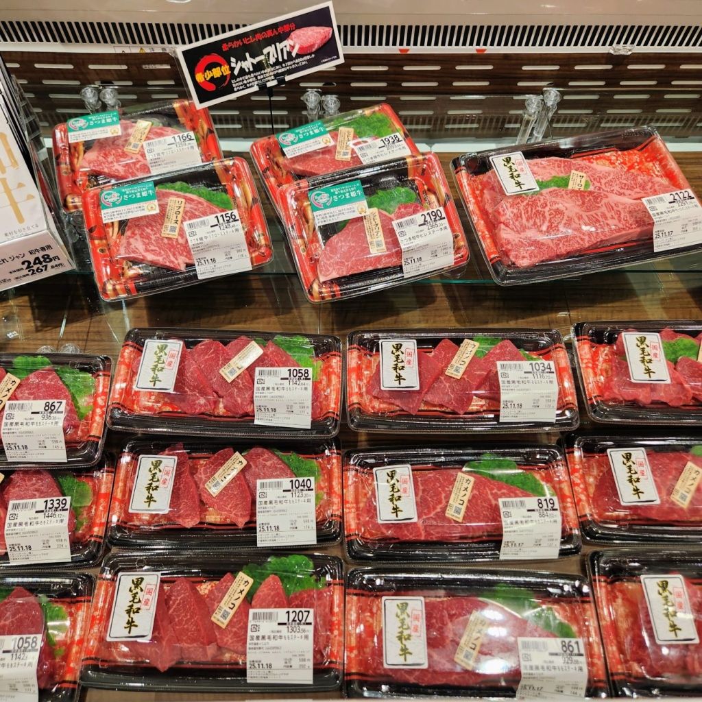 黒毛和牛なども豊富に