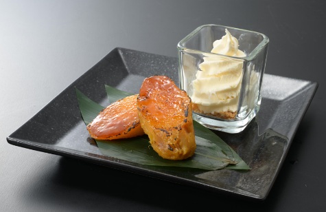 和食麺処サガミ「焼き蜜芋(安納芋)のキャラメリゼ～バニラあいす添え～」