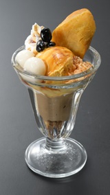 和食麺処サガミ「蜜芋(安納芋)と加賀棒ほうじ茶ぷりんのパフェ」