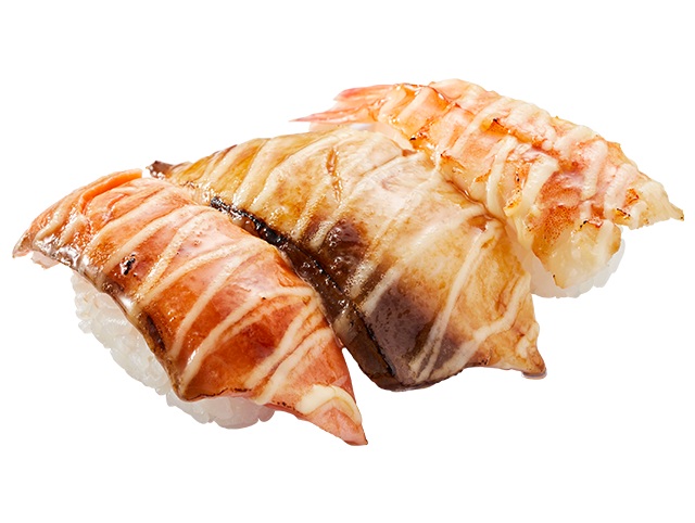 かっぱ寿司「3種の浜焼き風食べ比べ」