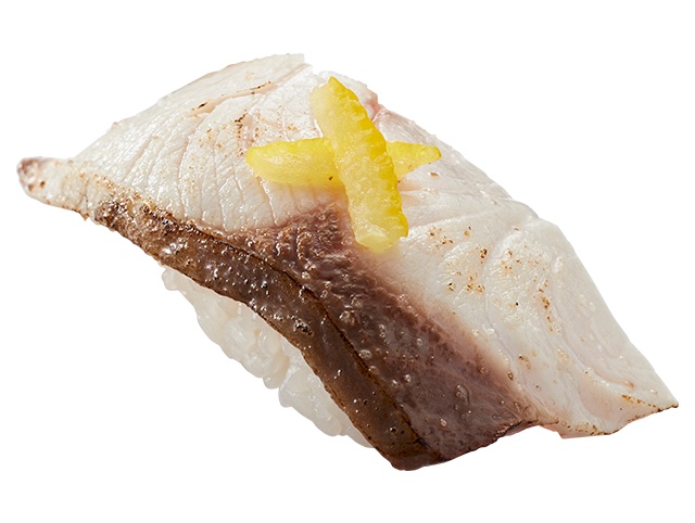 かっぱ寿司「国産活〆寒ぶり塩炙り柚子のせ」