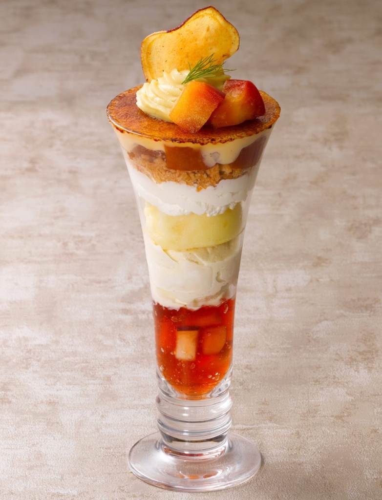 紅玉りんご＆スイートポテトの ブリュレパフェ