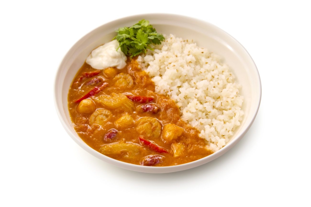 オマール海老ソースと帆立のケイジャン風フリカッセ