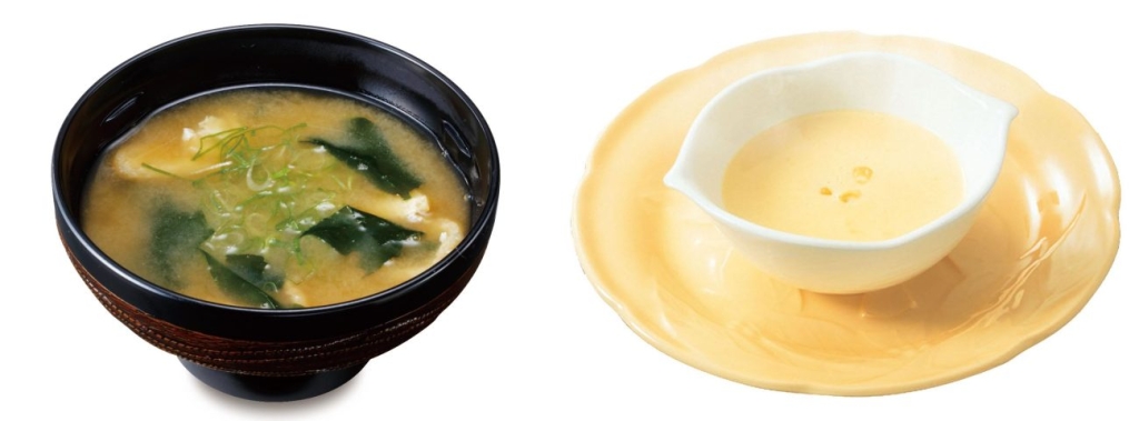 びっくりドンキー「みそ汁」「コーンスープ」