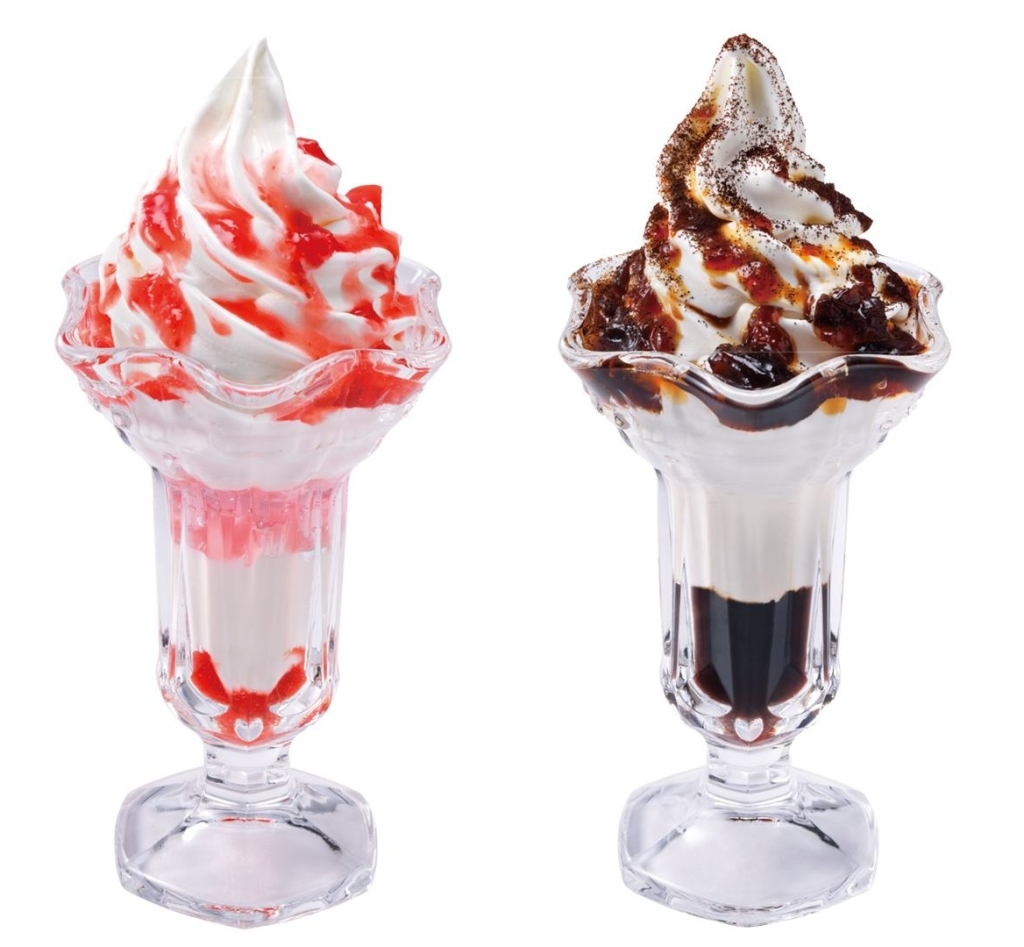 びっくりドンキー「ストロベリーソフト」「珈琲ソフト」