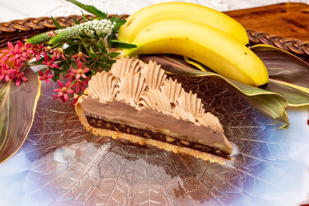 マカダミアチョコレートとバナナのタルト piece