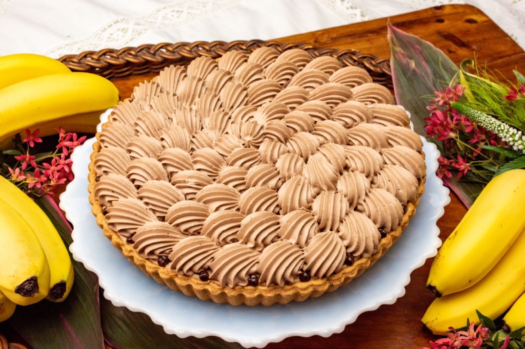 マカダミアチョコレートとバナナのタルト whole(25cm)