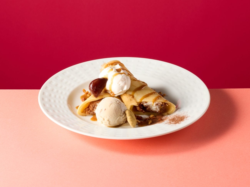 ココス「マロンと塩キャラメルのロールクレープ」税込759円