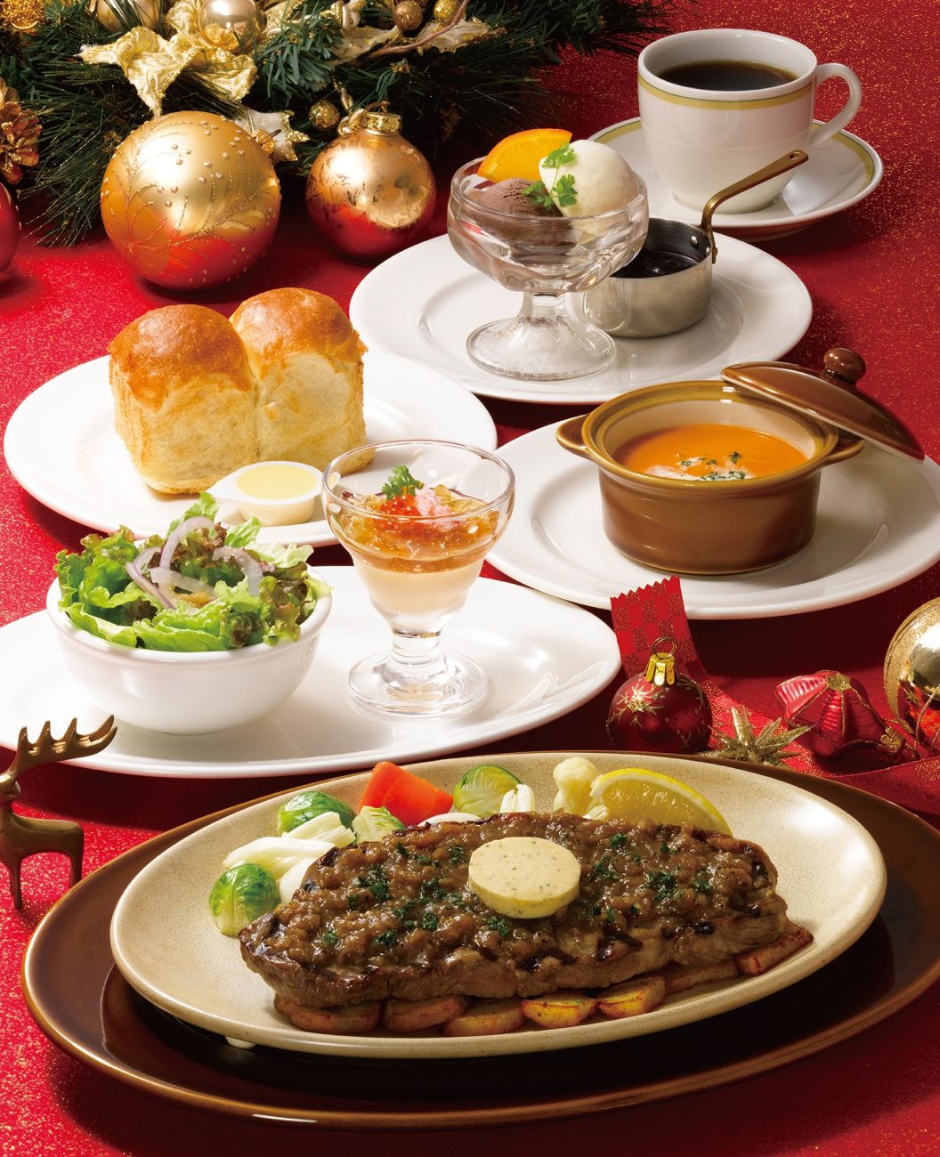 225gアンガスサーロインステーキ～国産玉ねぎのペッパーソース～ クリスマススペシャルセット