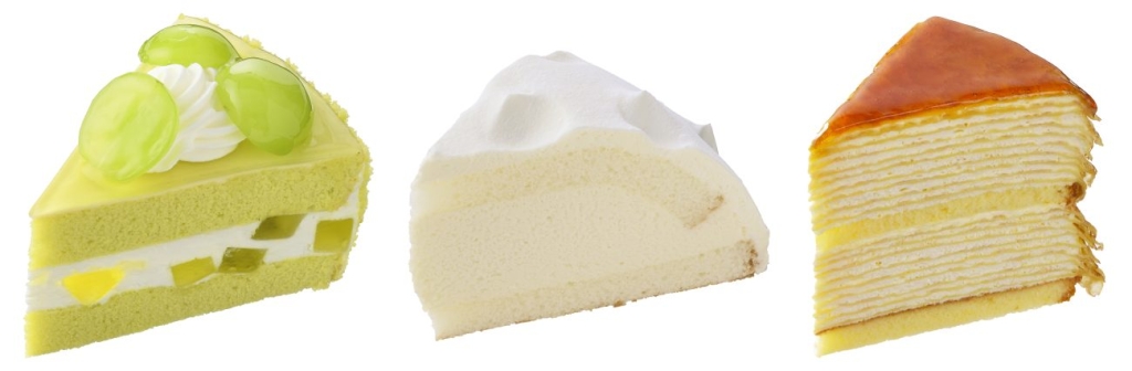 推し色ケーキ 緑・白・橙