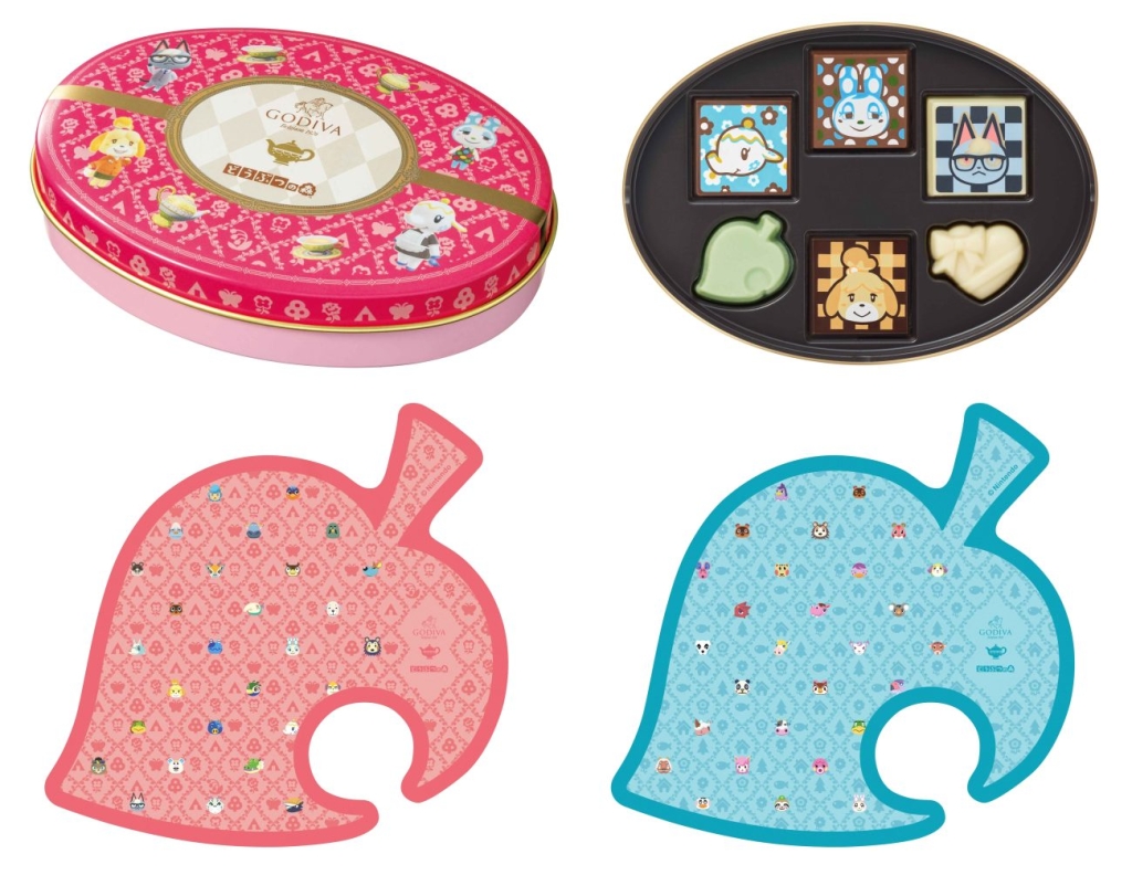 ゴディバ meets どうぶつの森 アソートメント/Pink 6粒入 ティーマットセット