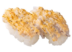 魚べい・元気寿司「げそ明太マヨ炙り」