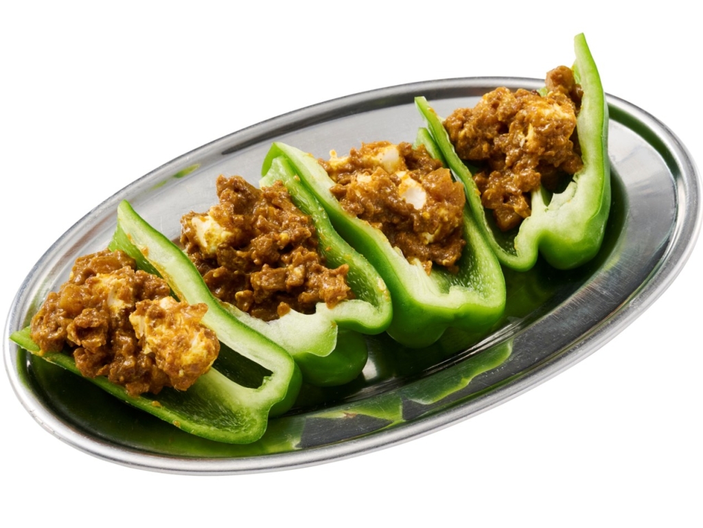 肉みそクリームチーズピーマン（カレー風味）