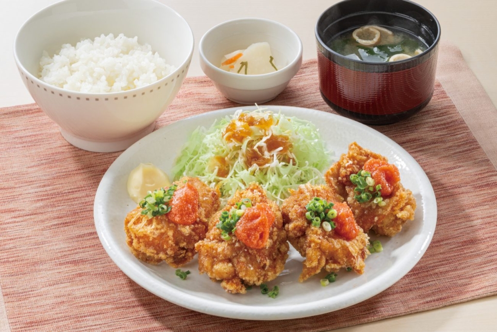 「博多明太から揚げ定食」(画像は[4個])