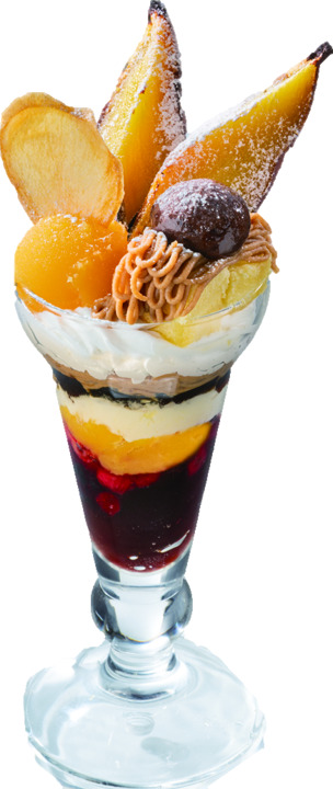 「蜜いもとマロンのパフェ」