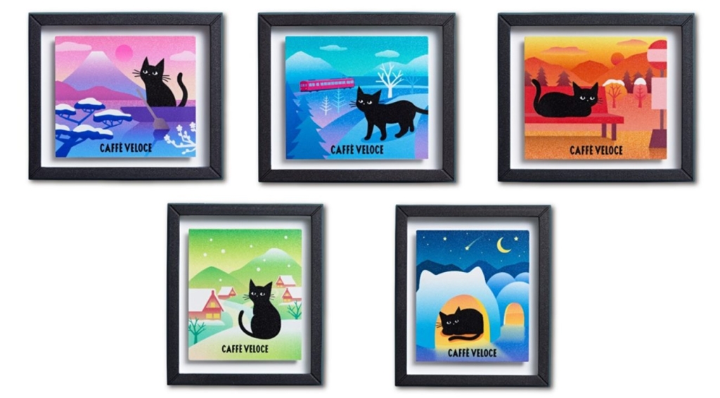 「黒ねこ額縁マグネット」