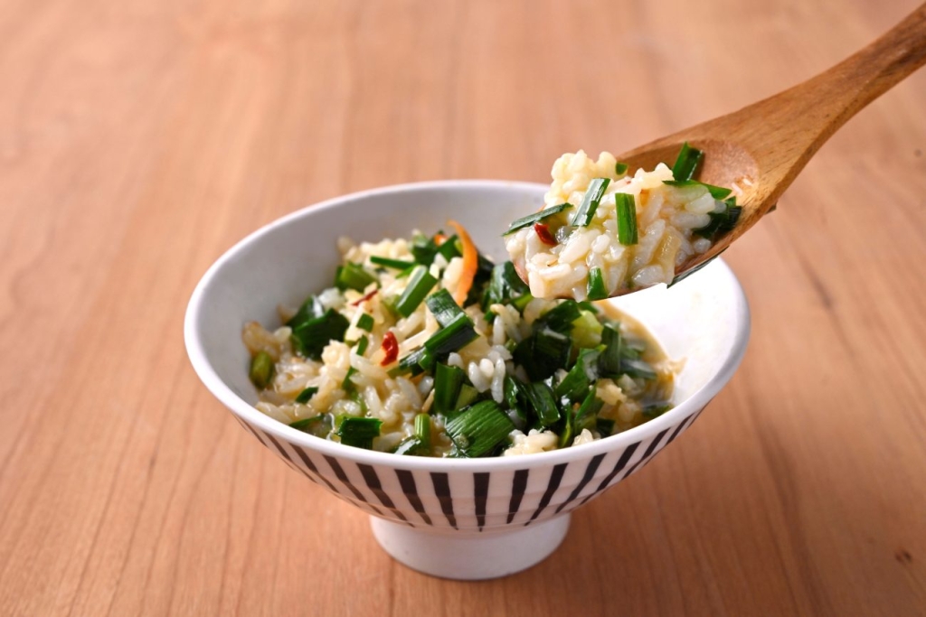 「ニラタマニンニクおじや」