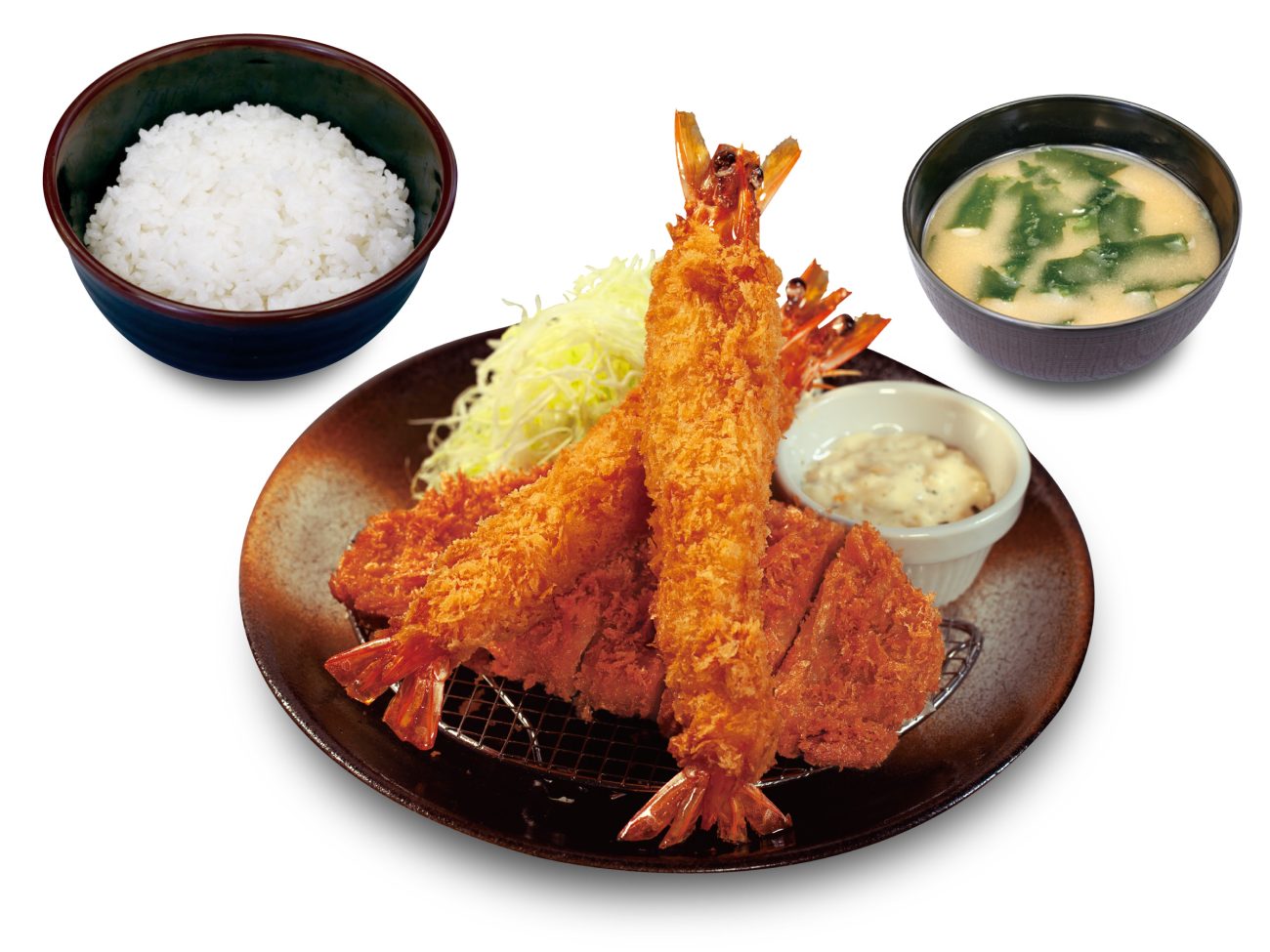 「ロースかつ&有頭大海老フライ(2尾)定食」