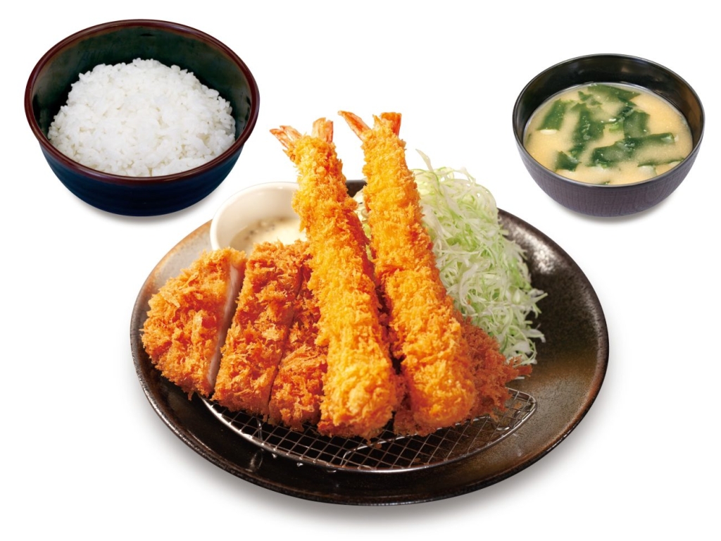 「ロースかつ&海老フライ(2尾)定食」