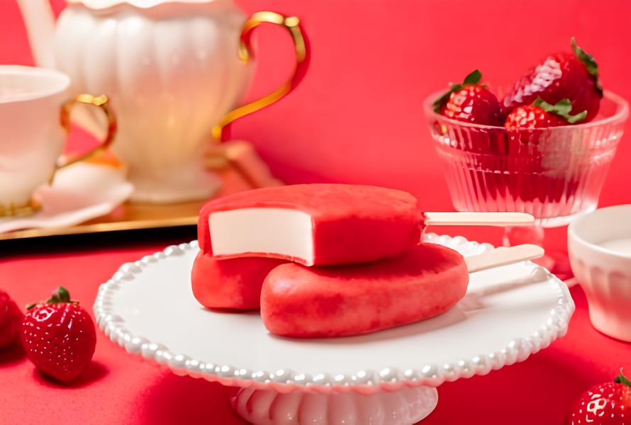 「明治ブルガリア フローズンヨーグルトデザート」から『濃い苺』登場