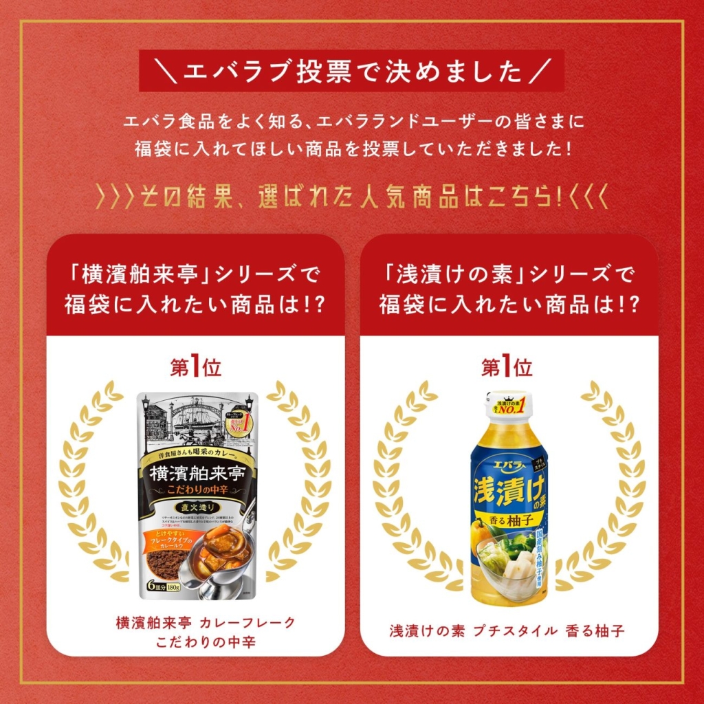 エバラ食品 投票企画で選ばれた2品