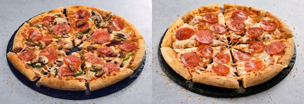 ドミノ・ピザ「ドミノ・デラックス」「アメリカン」